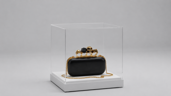ALEXANDER MCQUEEN - SKULL FOUR - RING CLUTCH IN LEATHER